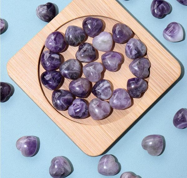 

natural stone pink crystal 15mm heart ornaments quartz healing crystals energy reiki gem craft hand pieces living room decoration, Black