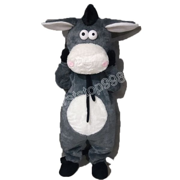 Traje de mascota de burro de alta calidad Traje de personajes de dibujos animados de Navidad de Halloween Traje Folletos publicitarios Ropa