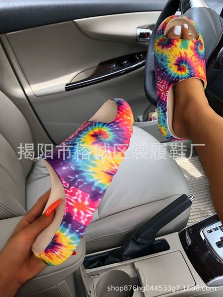 

slippers designer women's pop red printed coconut slippers wear thick bottomed women's sandals in summer jg6b, Black