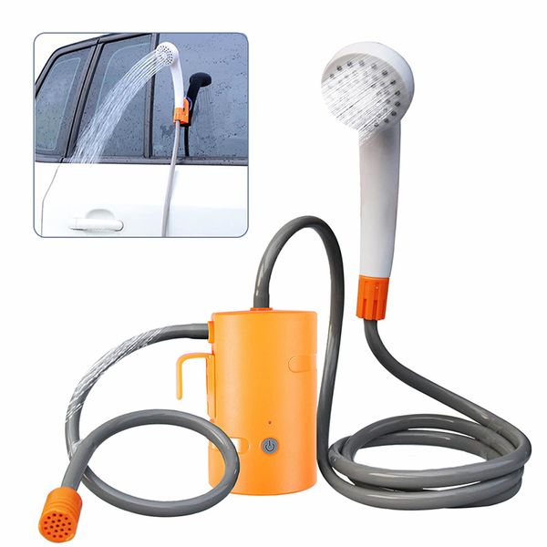 Pompa per doccia da viaggio portatile impermeabile appeso autolavaggio USB ricaricabile campeggio esterno escursionismo attrezzi da giardinaggio
