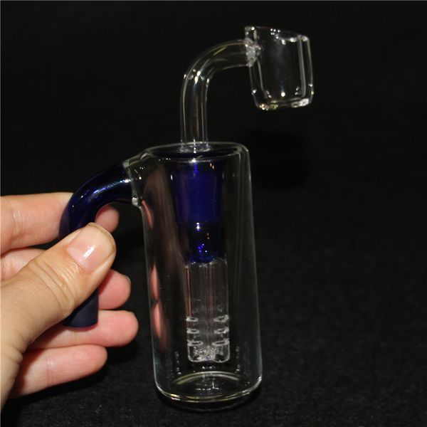 Shisha Glass Bong Asche Catchers 14mm mit Glasschüssel Quarz Banger -Adapter für Silikonwasserrohr Tupfen Rig