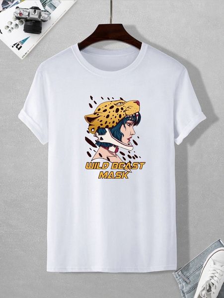 

romwe guys letter cartoon graphic tee b6cd#, White;black
