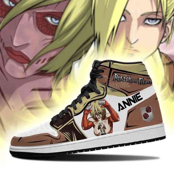 

annie leonhart titan sneakers attack on anime, Black