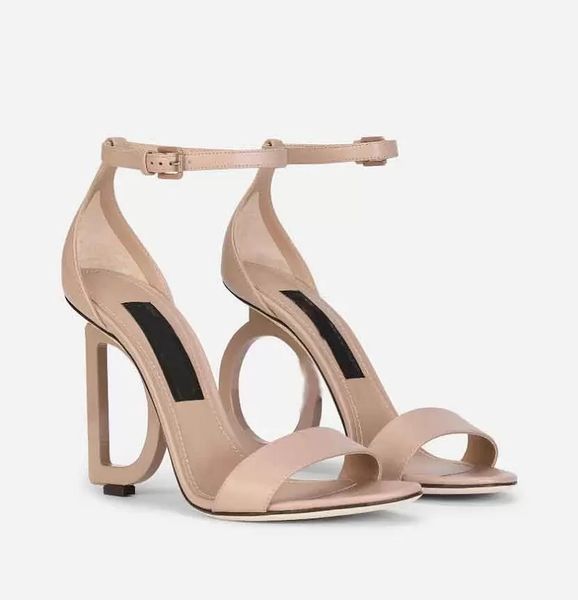 

elegant summer brands keira women sandals shoes polished calfskin baroquel heels lady pop heel gold-plated carbon lady dress party gladiator, Black