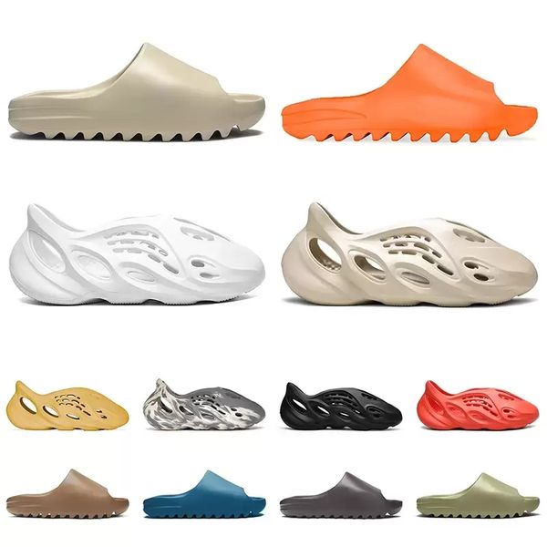 

2022 new men designer women slipper sandals sand earth brown orange slippers bone mens resin black outdoor fashion slippers box packaging br