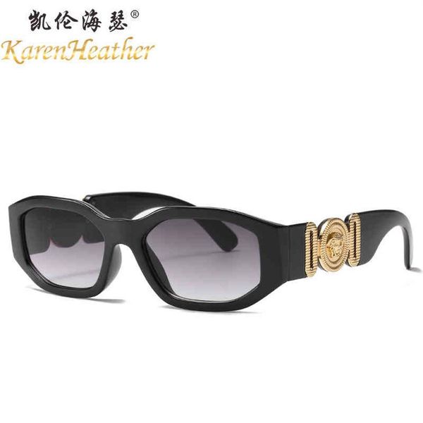 

new personalized head 4361 irregular small frame sunglass men's and women's trendy sunglass205s, White;black