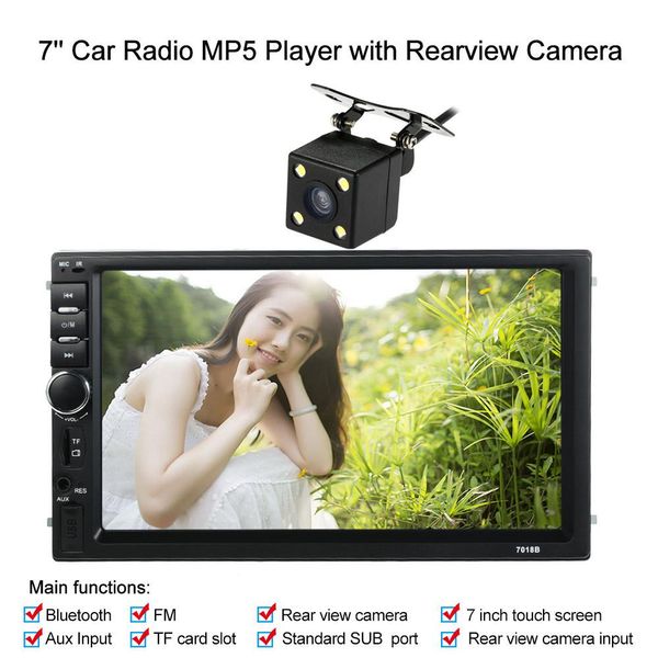 Auto Audio Autoradio 2 Din Auto FM Radio MP5 Player Drahtlose Bluetooth Fernbedienung Für BMW e46 Opel Astra h VW Golf Bora Ford Focus2