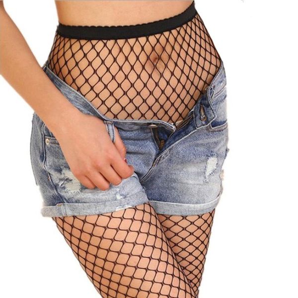 Calzini Calze A Rete Con Apertura Sul Cavallo Collant Neri Maglia Erotica Crothless Calzas Lingerie Sexy Jeans Buco Che Basa CollantCalzini