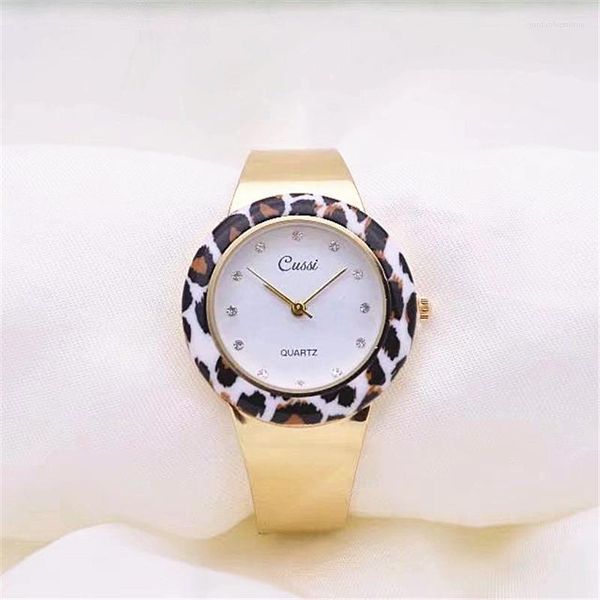 Luxus Leopard Damen Armband Uhren Quarz Armbanduhren Damen Kleid Relogio Feminino Gold