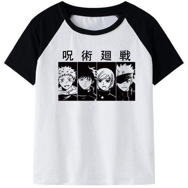 Erkek Tişörtleri Jujutsu Kaisen Gojo Satoru Anime Baskı Tişört Erkekler Harajuku Yaz Moda Tshirt Manga Grafik T-Shirt Unisex Hip Hop Üstleri M