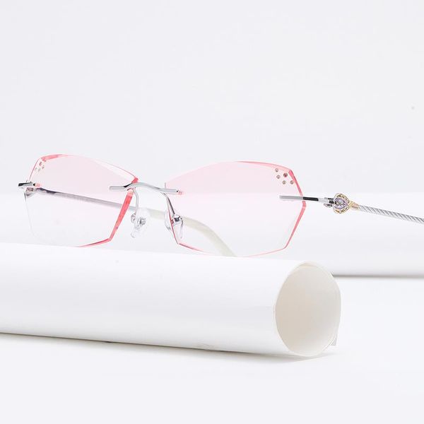 Mode Sonnenbrillen Frames 3302 Titanium weibliche Raugenbrillen Diamant geschnittene Myopia Spektakel Rahmen Frauen Tint Linsensfashion