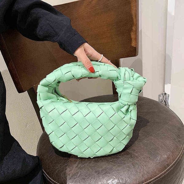 

2022 net red same handbag cloud woven ox horn underarm women's