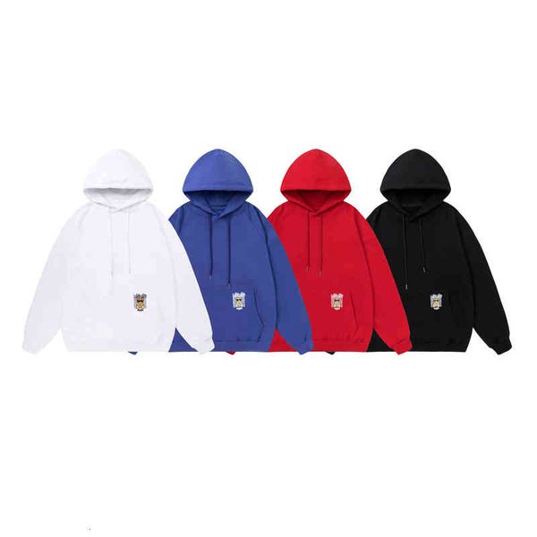 

men's hoodies & sweatshirts autumn and winter po frame bear printed sweater for men women loose hooded men's fashion ecjv, Black