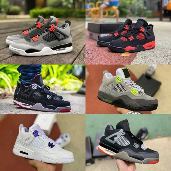 

designer military black 4 4s casual basketball shoes jumpmandesert moss university blue mens women cement cat cream sail white oreo infrared