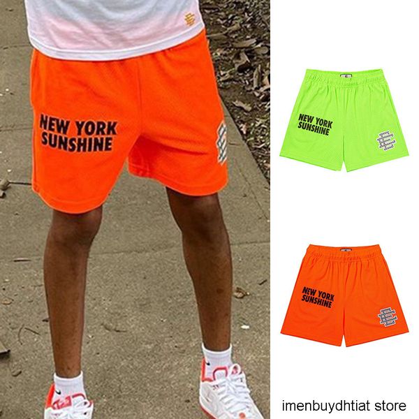 

2022 new york fashion brand eric emanuel ee men's and women's shorts summer thin sports casual american mesh straight quarter runn, White;black
