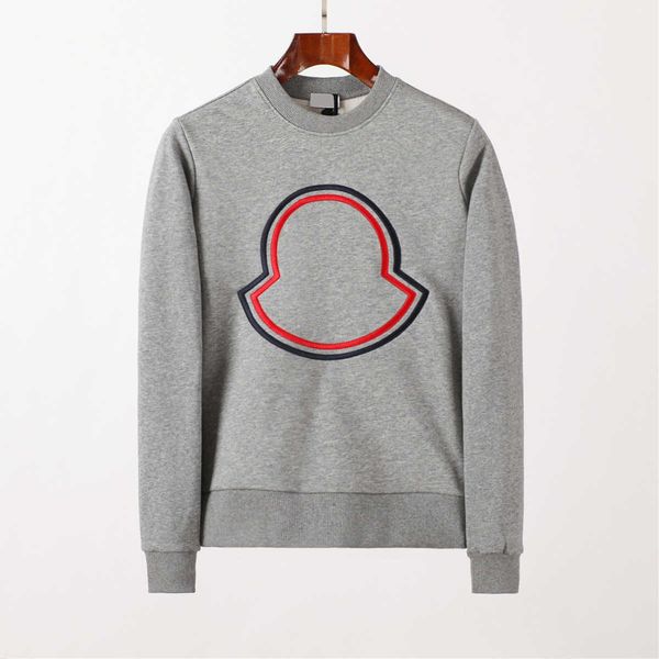 

luxury monclair france men's woman hoodies autumn and winter new all-match classic badge pattern casual sweater mon, Black