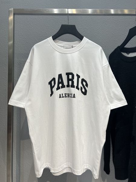 

designer sweatshirt 2022ssb paris alphabet printed short sleeve new ins net red same fashion brand t-shirt loose version2002 luxury hoody, White;black