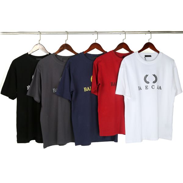 

men's plus tees & polos high-end new paris printed letter t-shirt sleeve women's round collar short sleeve loose couple outfit men, Black;brown