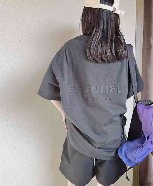 

50% discount bagsfog correct brand version tide essentials double thread silicone back letter high street men's and women's short, White;black