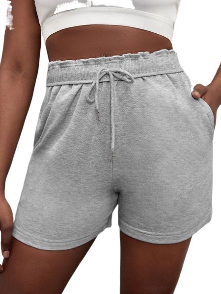 

slant pockets drawstring waist shorts x3jy#, White;black