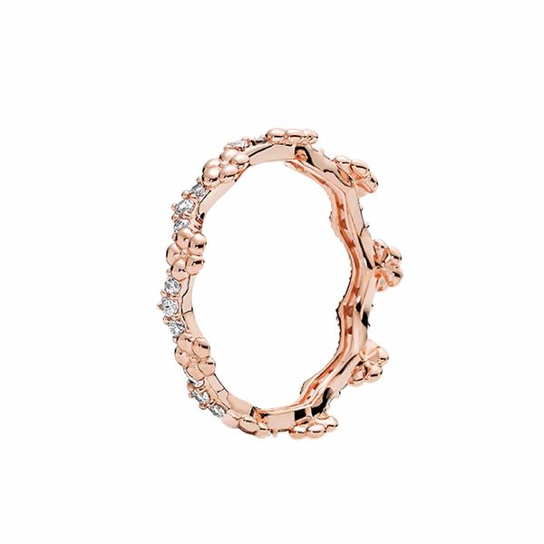 

18k rose gold yellow gold plated flower crown ring women fashion party jewelry original box set for pandora 925 silver rings, Slivery;golden