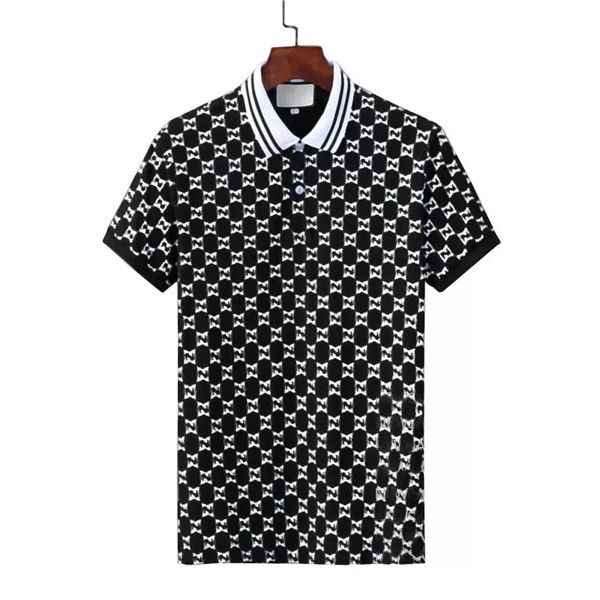 

mens designer summer polo shirt pure cotton breathable comfortable embroider short sleeves fashion casual t-shirt m-3xl, White;black