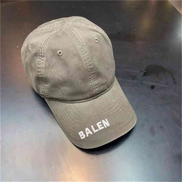 

wholesale home balencaigass b right high luxury version washed denim baseball cap paris embroidered letter hat travel sunscreen cap, Blue;gray