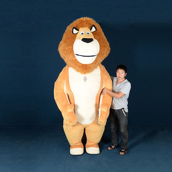 

mascot doll costume fany lion inflatable costume lion mascot inflatable costume halloween costumes for 2m tall suitable for 1.6m to 1.85m ad, Red;yellow
