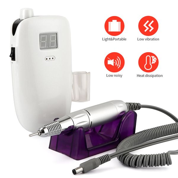 

36w 30000rpm rechargeable wireless charge nail gel polisher electric nail drill machine portable manicure set nail pedicure tool