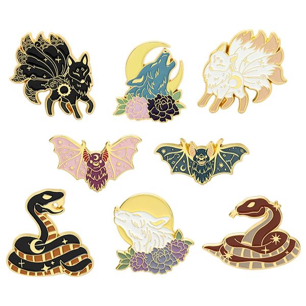 

pins brooches enamel set cute cartoon lapel badge women clothing bag decor amneq, Gray