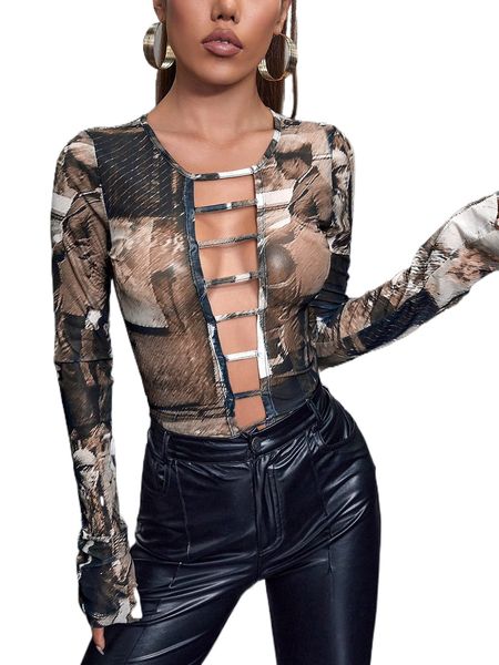 

figure graphic cut out front sheer 03ol#, White