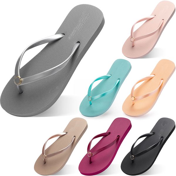 

women slippers fashion flip flops beach l indoor slipper triple black pink white lemon green grey blue womens shoes fourty two