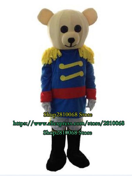 

mascot doll costume eva helmet etiquette bear mascot costume set fancy dress halloween birthday party outdoor size show 1, Red;yellow