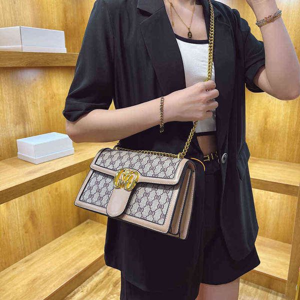 

handbags outlet premium women's 2022 new printed small square versatile chain bag one shoulder messenger bag