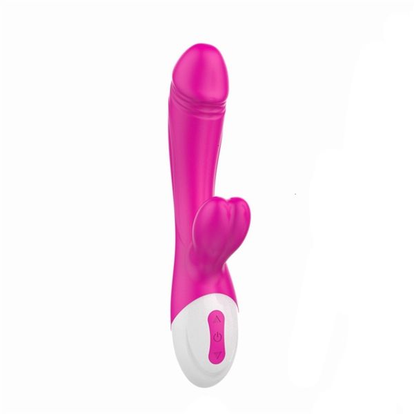 Sex Toy S Masager Penis Cock Massger Toy G-Point Cabeça dupla carregando 10 Frequência Vibrador silencioso masturbação feminina Silicone de alta qualidade Z3L2