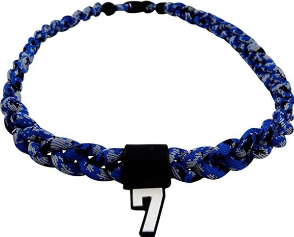 collane con ciondolo Pick Your Number - Digital Camo Braided Titanium Tornado Collana twist bracciale, cordini numeri in silicone