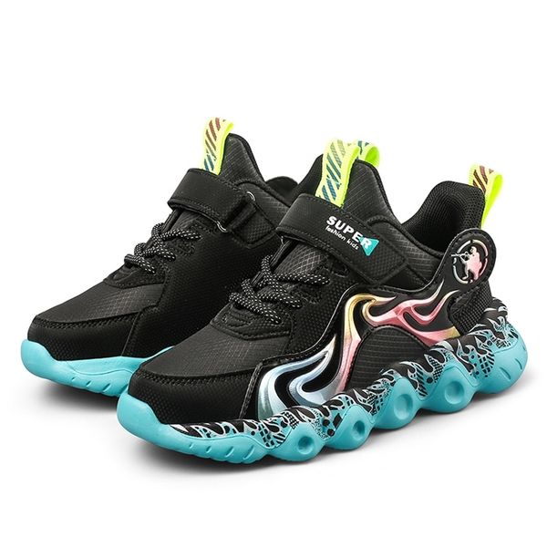 

kids running shoes fashion lightweight boys sneakers breathable childrentenis sneakers casual walking shoes for boys & girls 220525, Black;red