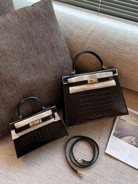 

bags designer women ke1lyss leather women's bag upgraded layer crocodile single shoulder diagonal handbag texture