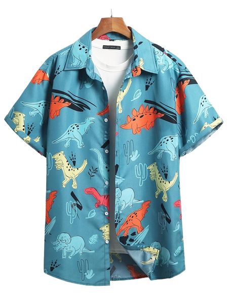 

men random dinosaur print shirt without tee b3xw#, White;black