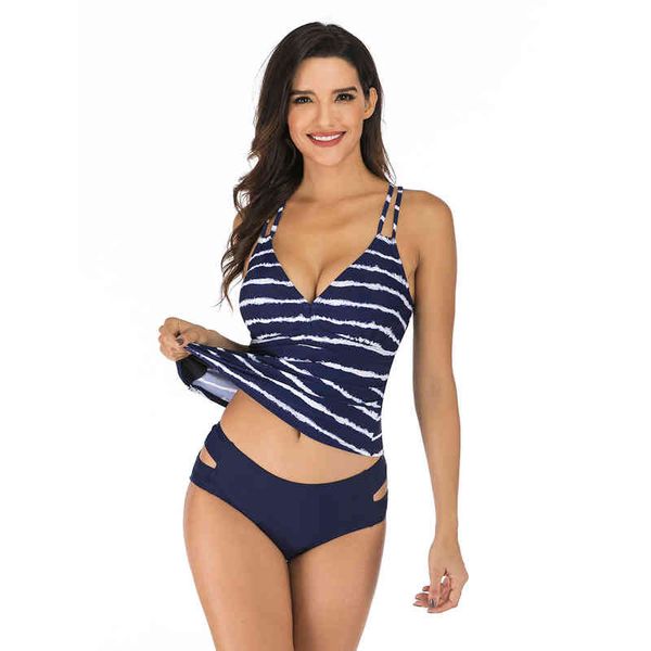 

2022 new bikini printed swimsuit ladies split swimsuit ladies, White;black