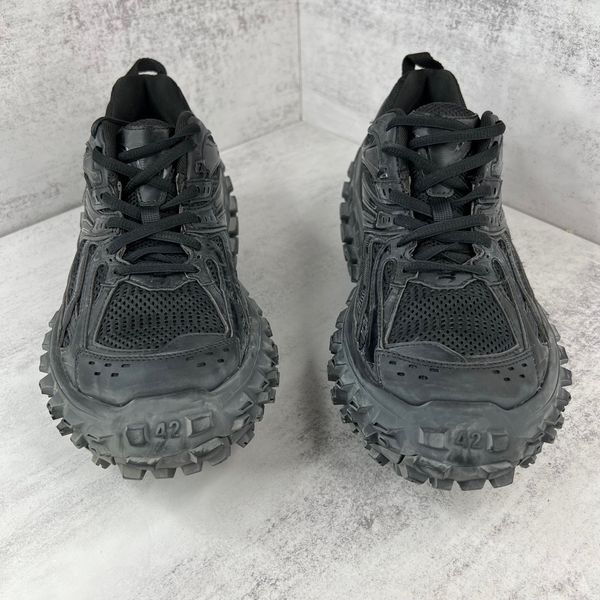 

classic casual shoes defender trainers tank track tire shoe mens womens rubber outsole off-road outdoor heightened thick bottom platform lux, Black
