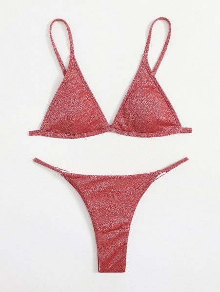 

sparkly glitter triangle bikini swimsuit r0xf#, White;black