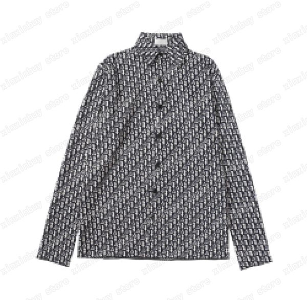 

22ss men designers t shirts knit jacquard high elastic fabric long sleeve crew neck streetwear black white xinxinbuy s-xl, White;black