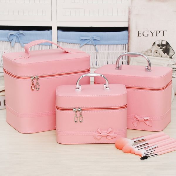 

professional cosmetic bag portable large capacity manicure beauty storage box cosmetic case waterproof lovely the new makeup bag 210305