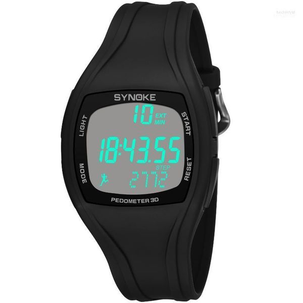 Relógios de punho Synoke Sports Watches for Men Military Waterproof Pedômetro Relógio Digital Relógio Eletrônico Relógio Masculino Ele