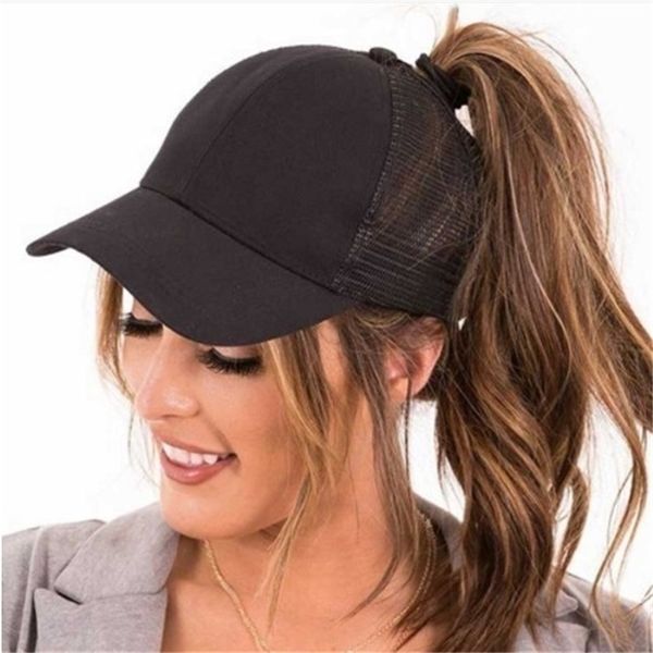 Nuovo scintillio coda berretti da baseball paillettes brillante moda di alta qualità delle donne disordinato panino regolabile cappello hip-hop T200116