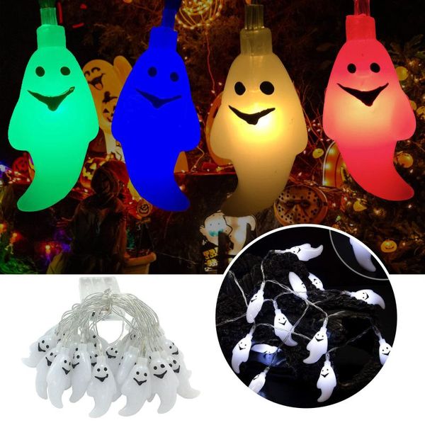 Strings Halloween LED lampeggiante appeso Ghost Party Dress Up Incandescente Wizard Hat Lamp Horror Props Home Bar DecorationLED StringsLED