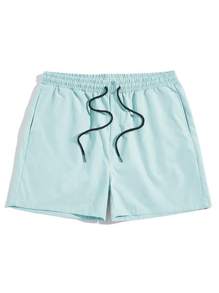 

romwe guys solid drawstring shorts d0l3#, White;black