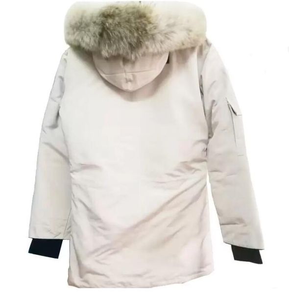 

man parka coat winter men thick duck down jackets mens chaquetas overcoat real wolf fur doudoune homme outerwear coats, Black