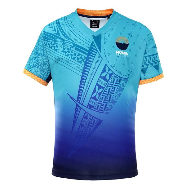 

moana pasifika super rugby home jersey size: s--5xl (print custom name number) delivery, Black